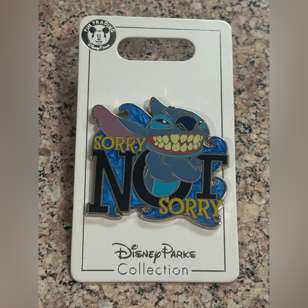Disney Stitch Sorry Not Sorry Pin (Lilo and Stitch)
